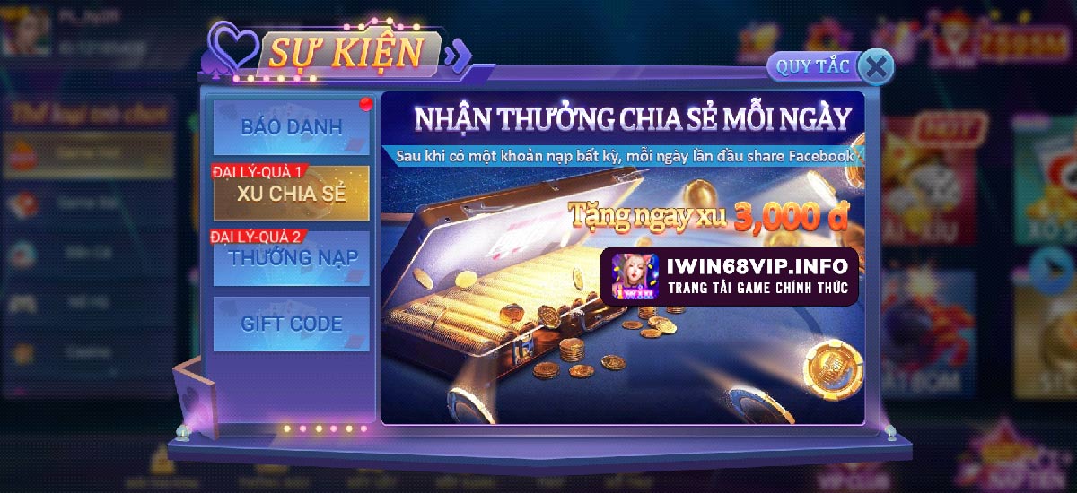 nhận thưởng chia sẻ iwin, chia sẻ iwin, nhận tiền iwin