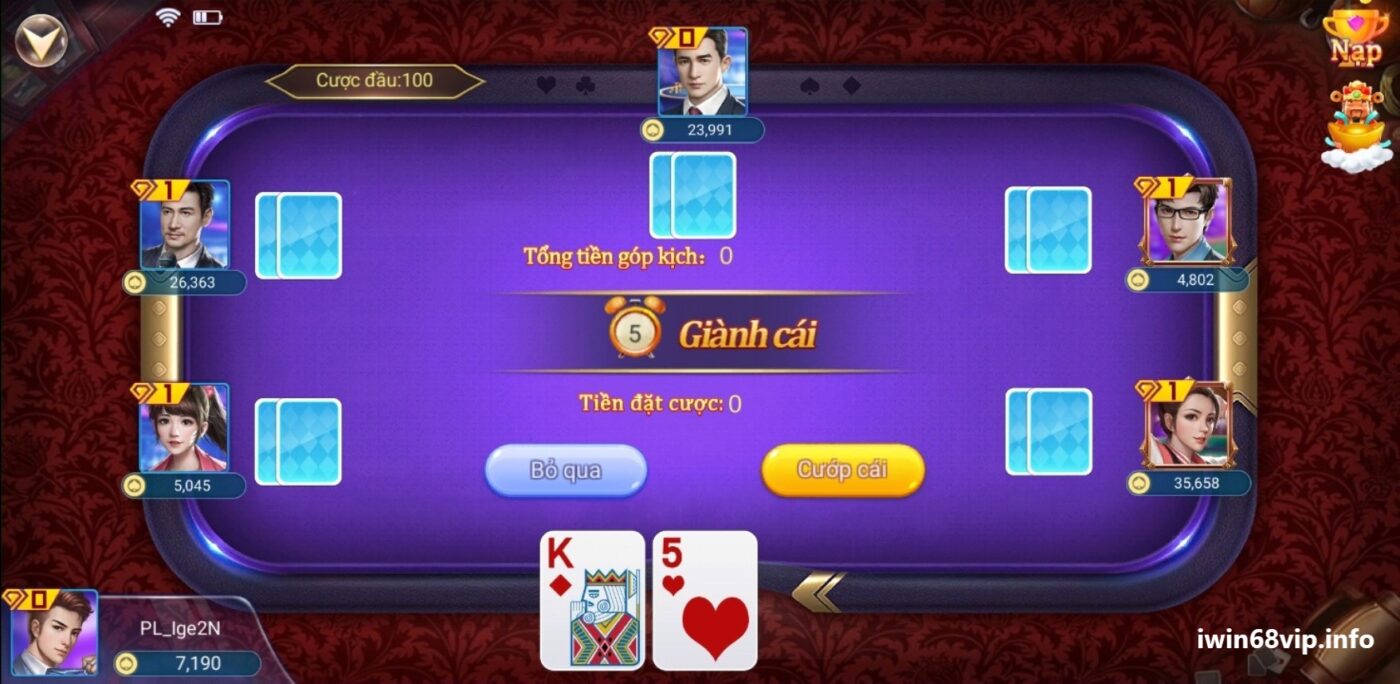 ba cào online, game bài ba cào, ba cào đổi thưởng, game ba cào IWIN68