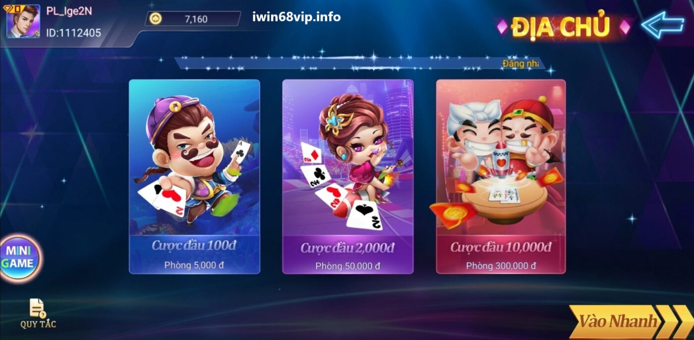 cách chơi game địa chủ, luật chơi game địa chủ, hướng dẫn chơi game địa chủ