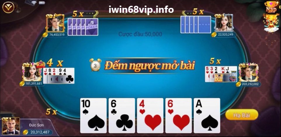 game poker bull, game poker bull IWIN68, game bài poker bull