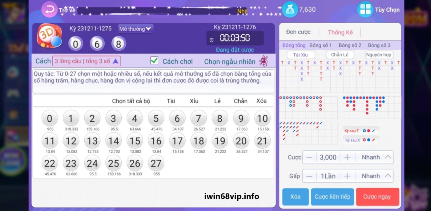 xổ số online, game xổ số IWIN68, cách chơi game xổ số, xổ sổ 3D IWIN68, hướng dẫn chơi game xổ số, kinh nghiệm chơi game xổ số