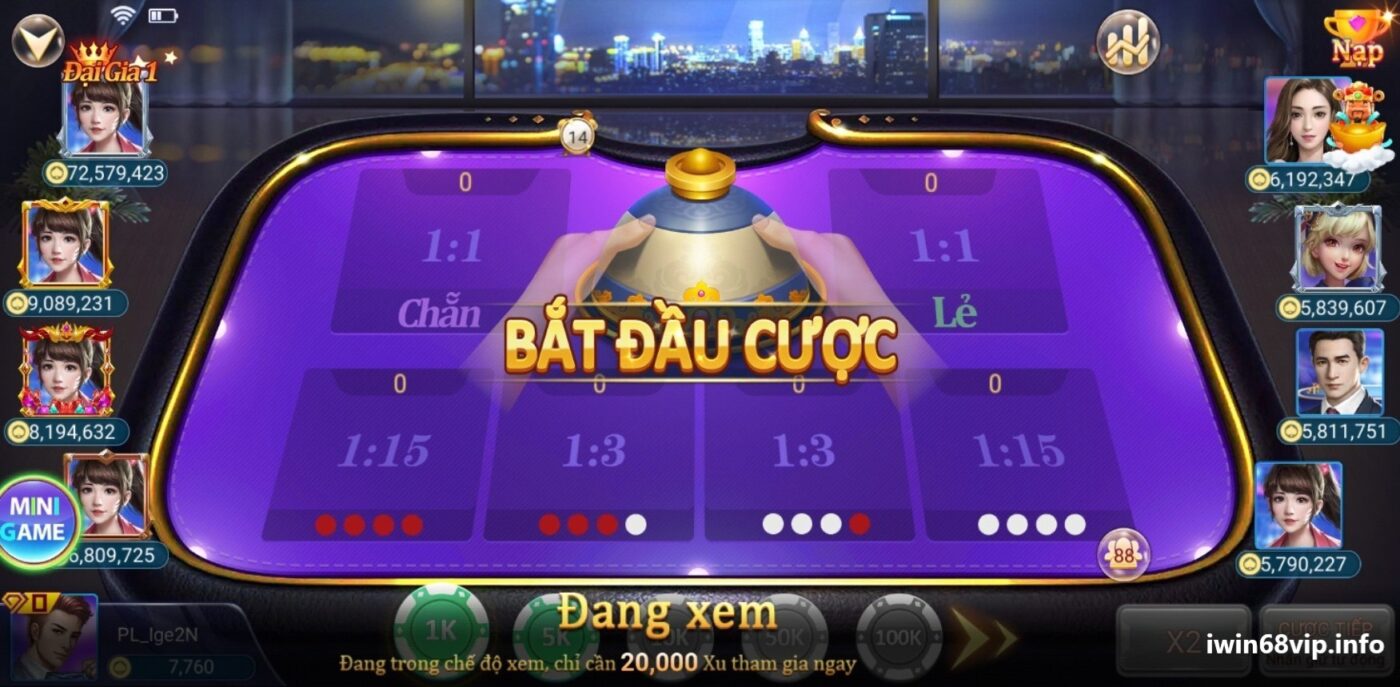 game xóc đĩa IWIN68, xóc đĩa online, cách chơi game xóc đĩa, luật chơi game xóc đĩa