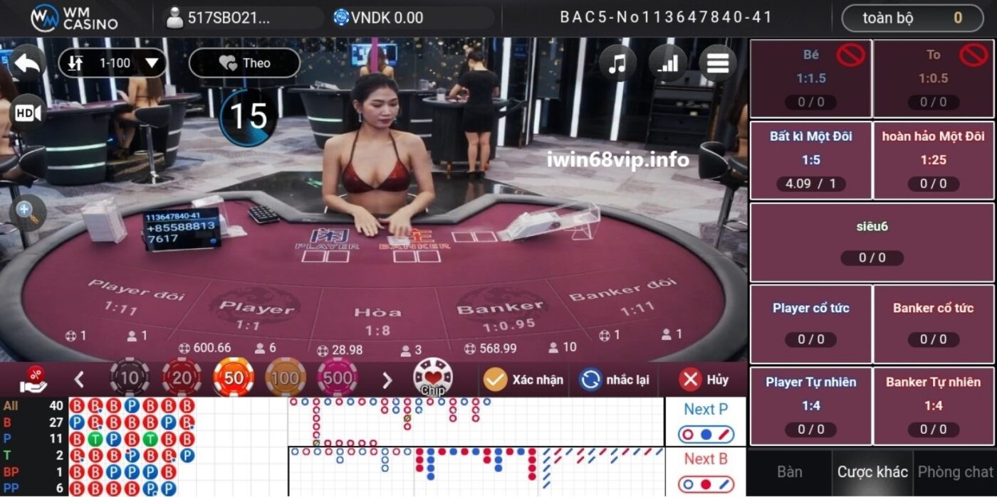 game live casino, sảnh live casino IWIN68, chơi game live casino, live casino IWIN, game baccarat trực tuyến