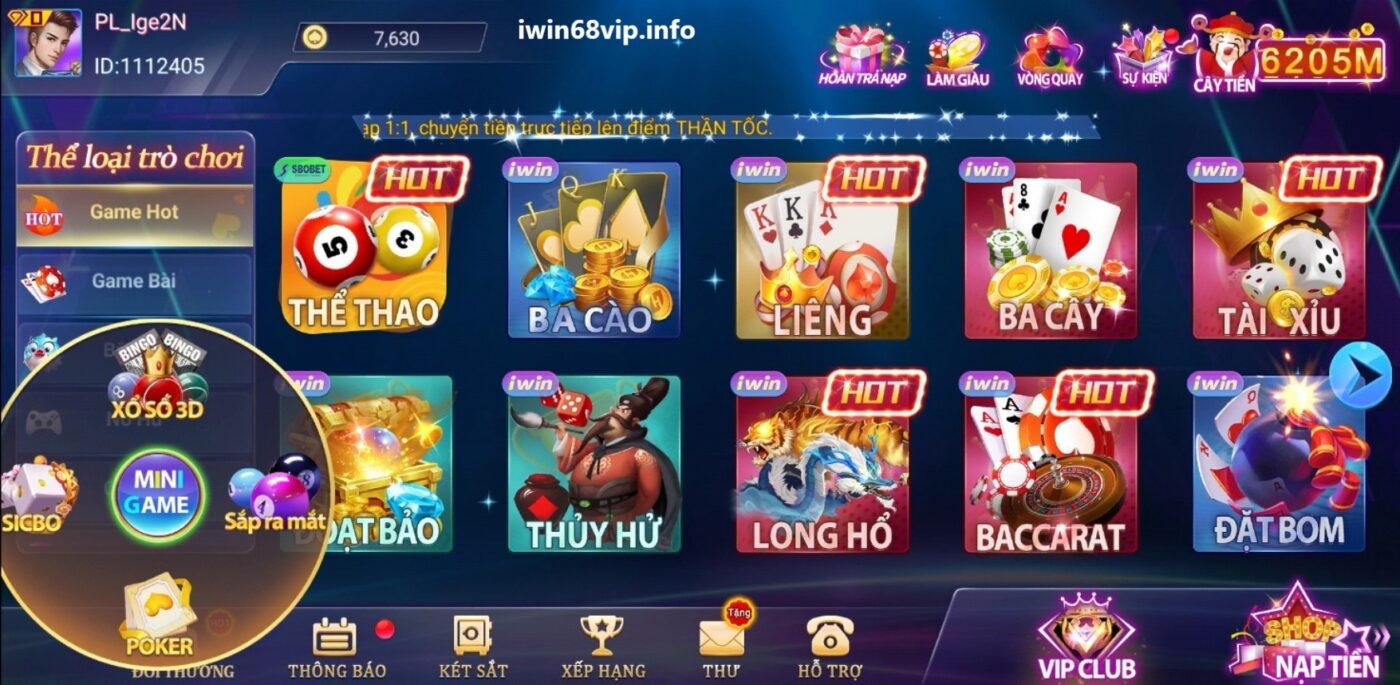 mini game IWIN68, mini game IWIN, hướng dẫn chơi mini game IWIN68, game đổi thưởng IWIN