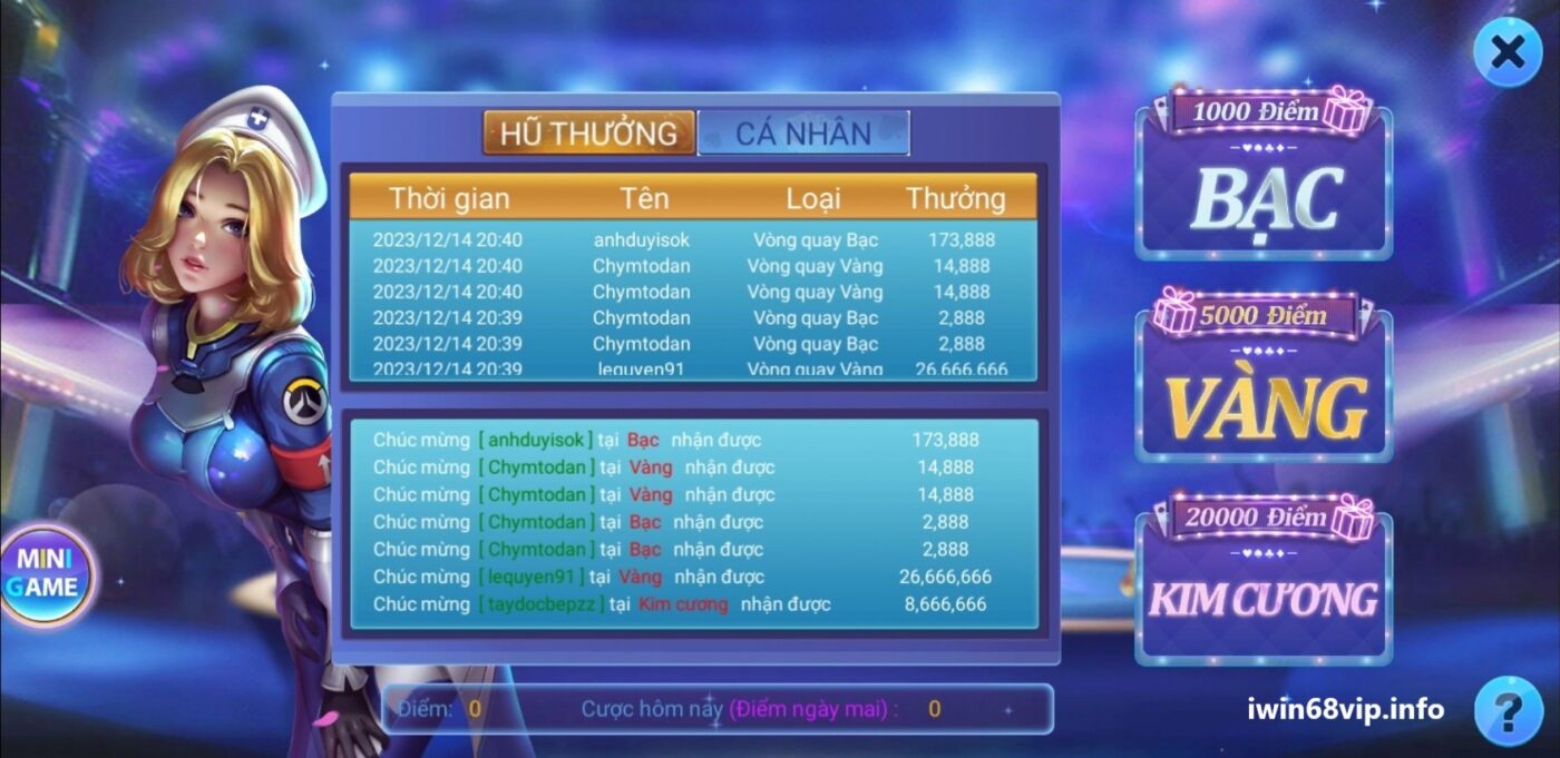 sự kiện vòng quay may mắn IWIN68, vòng quay may mắn IWIN68