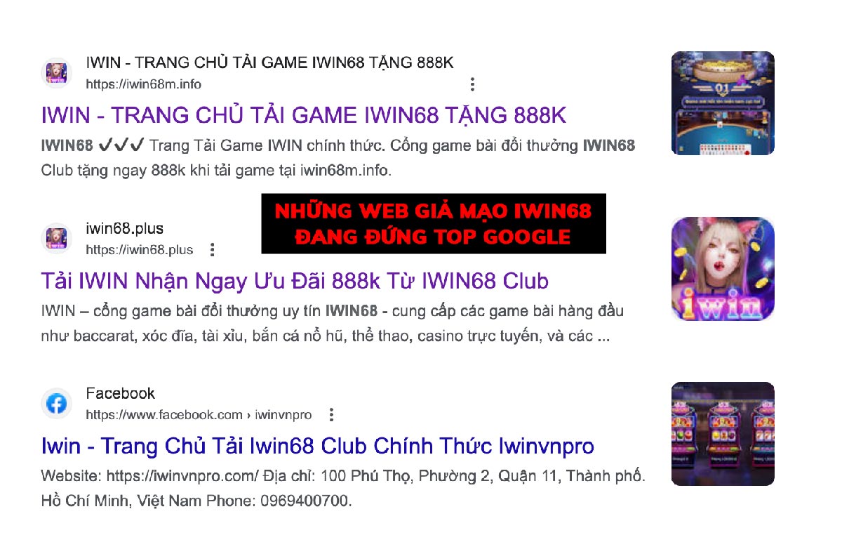 giả mạo iwin68