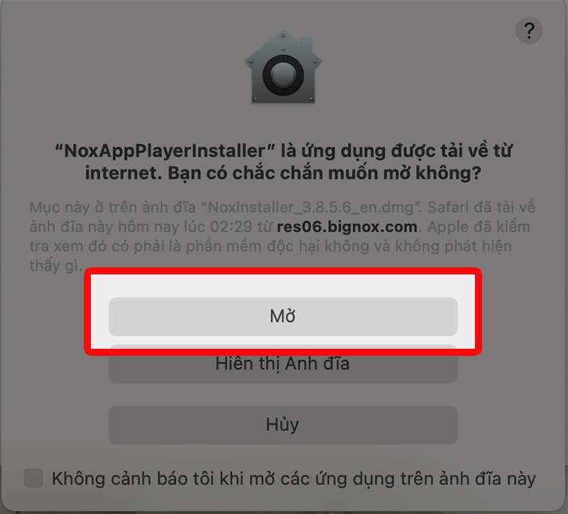 cài đặt NOXPLAYER cho mac