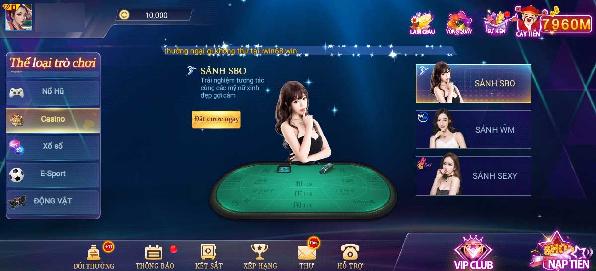 giao diện live casino, casino iwin68