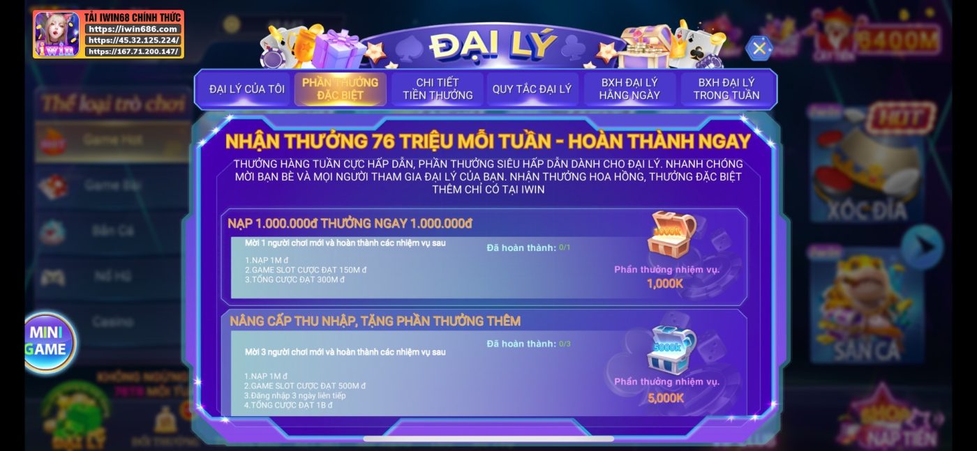 đại lý IWIN68, đại lý đổi thưởng, đại lý game IWIN68, hoa hồng đại lý IWIN68